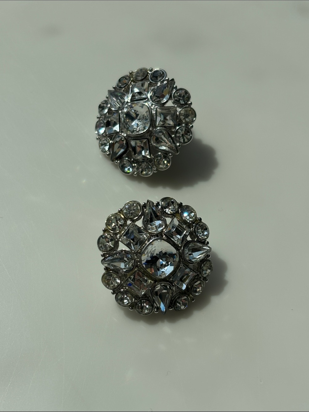 Monet Vintage Rhinestones Crystal Clip-on Earrings